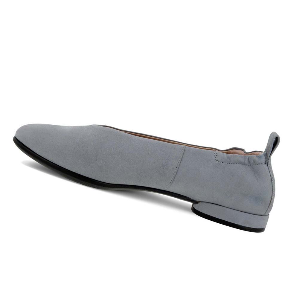 Women's Ecco Anine Flat Ballerina Ballet Flats Silver / Grey | USA 4OKI